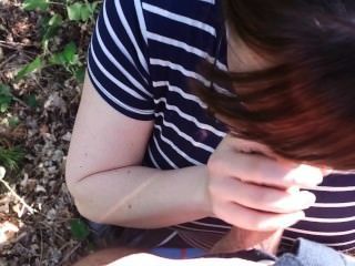 sucking big cock in the woods