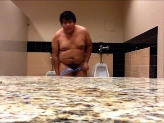 chubby boy completely nude in public