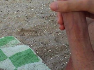 dickflash at beach